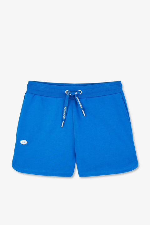 Blue fleece shorts in Regular fit - Image 2