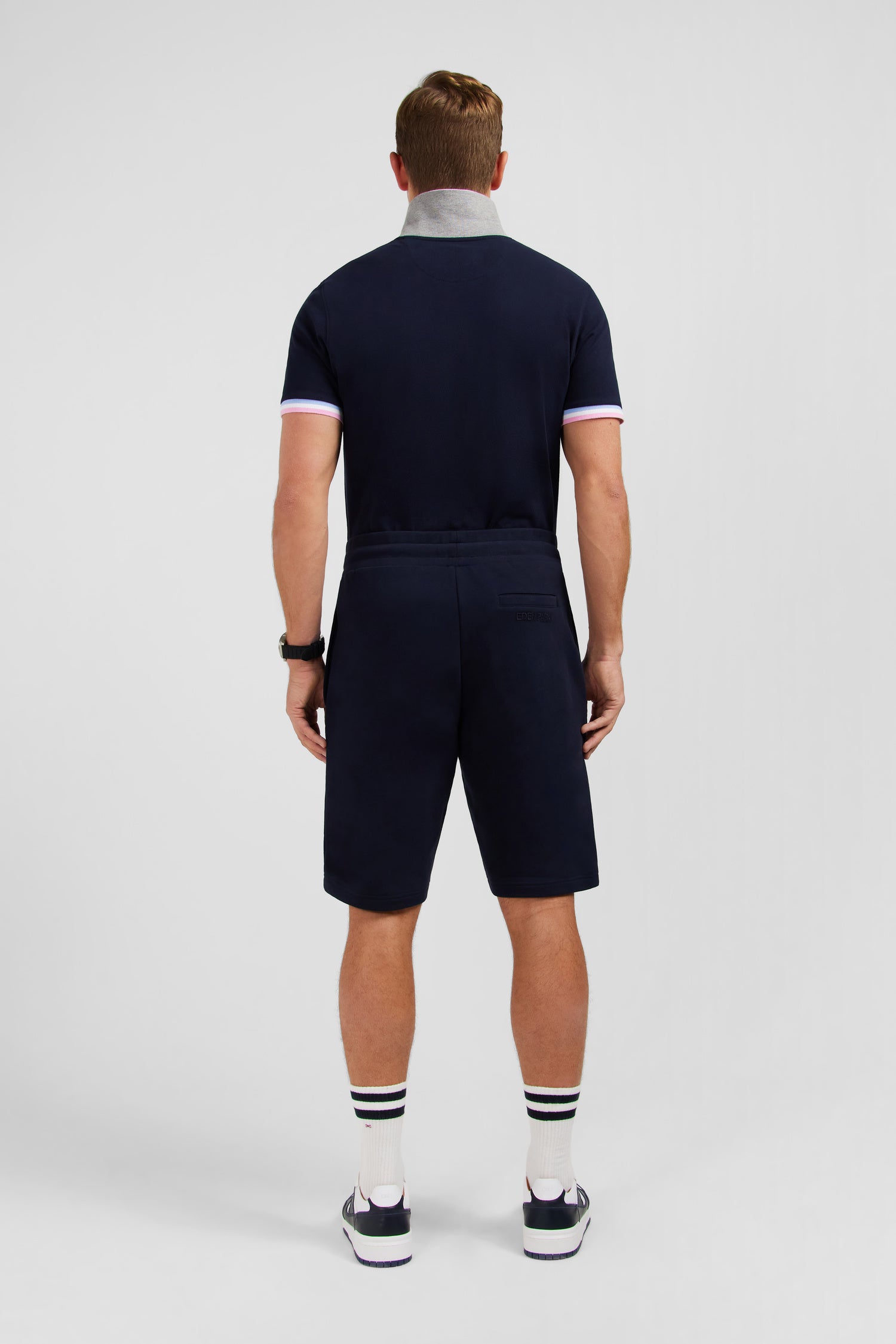 Short en molleton bleu marine