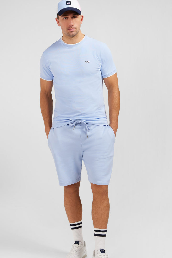 Light blue fleece shorts