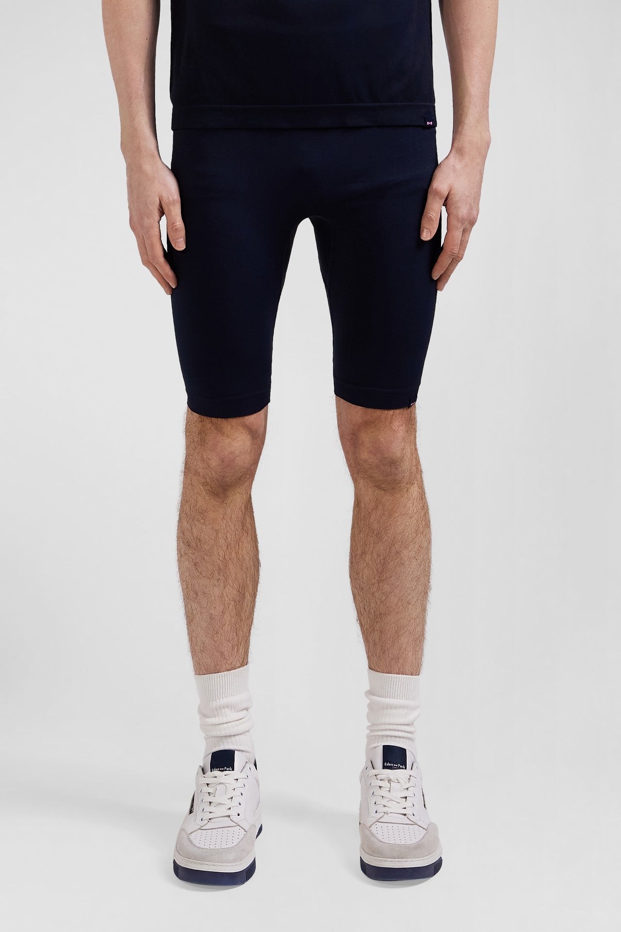 Navy blue stretch sports cycling shorts