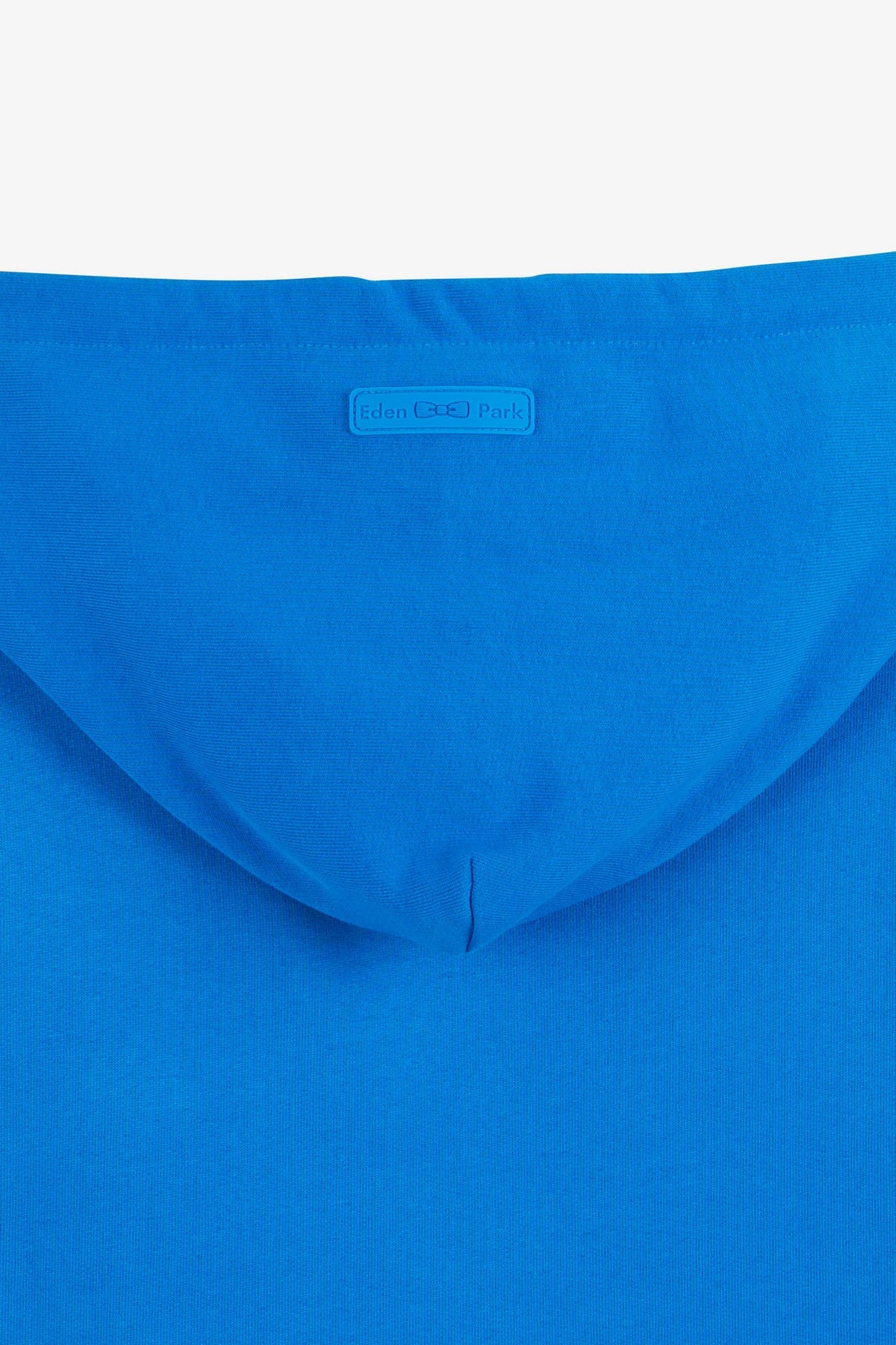 Sweat bleu uni à capuche - Image 9