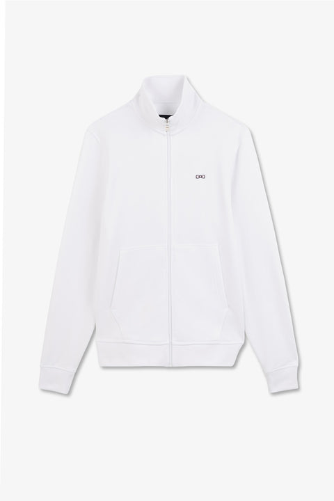 Sweat blanc zippé à col montant - Image 2