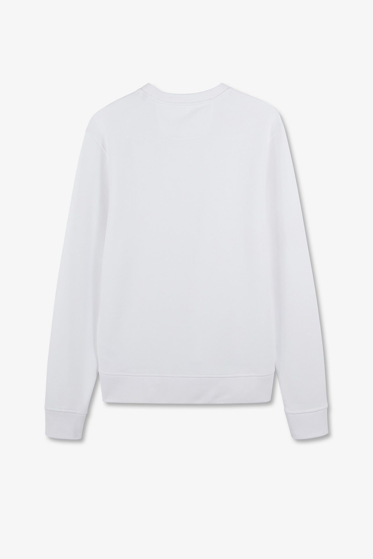 Sweatshirt à col rond en molleton blanc emblème nœud papillon