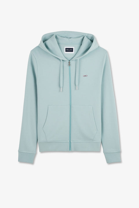 Sweatshirt à capuche en molleton vert emblème nœud papillon - Image 2