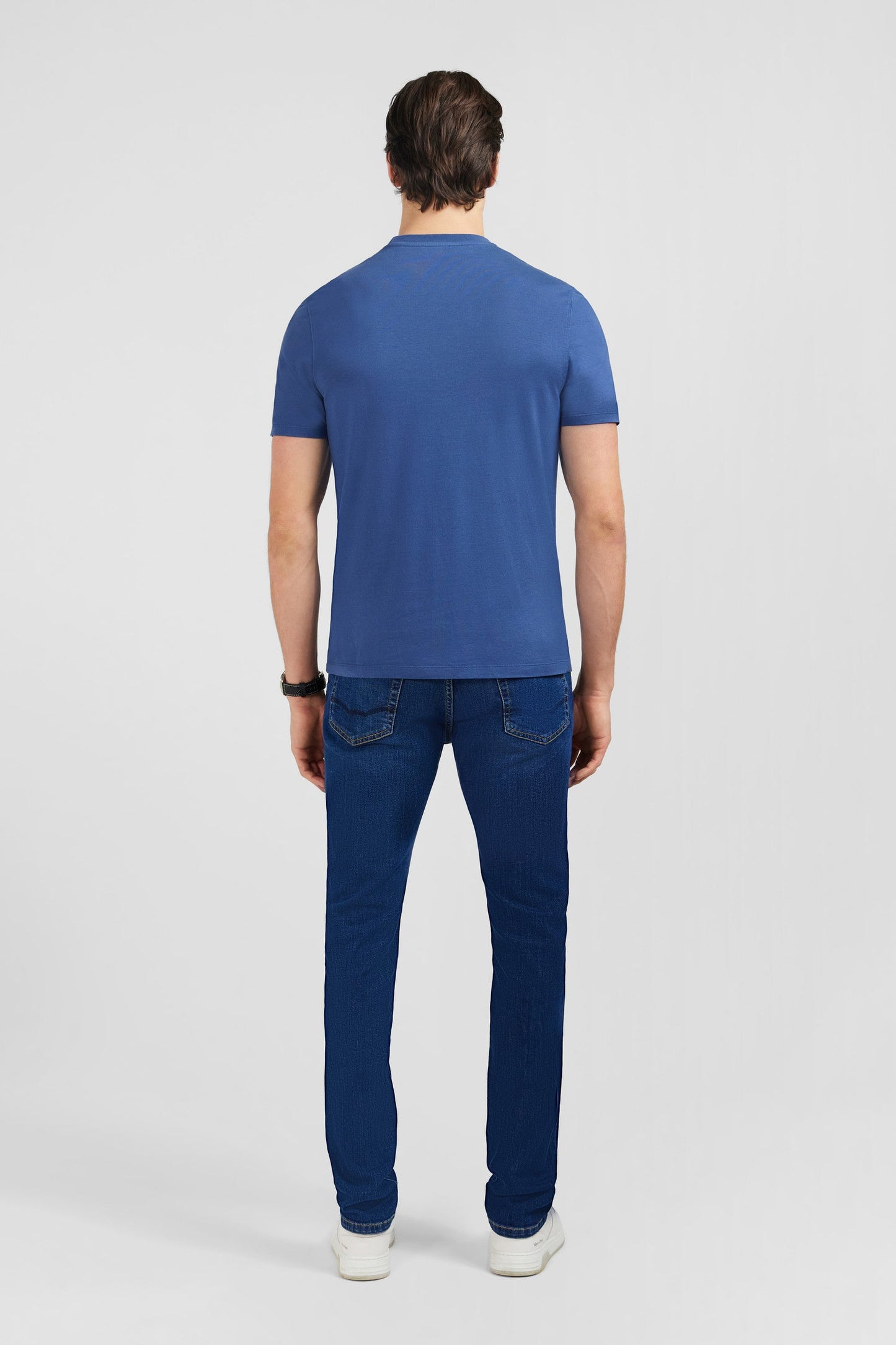 T-shirt manches courtes bleu uni - Image 6