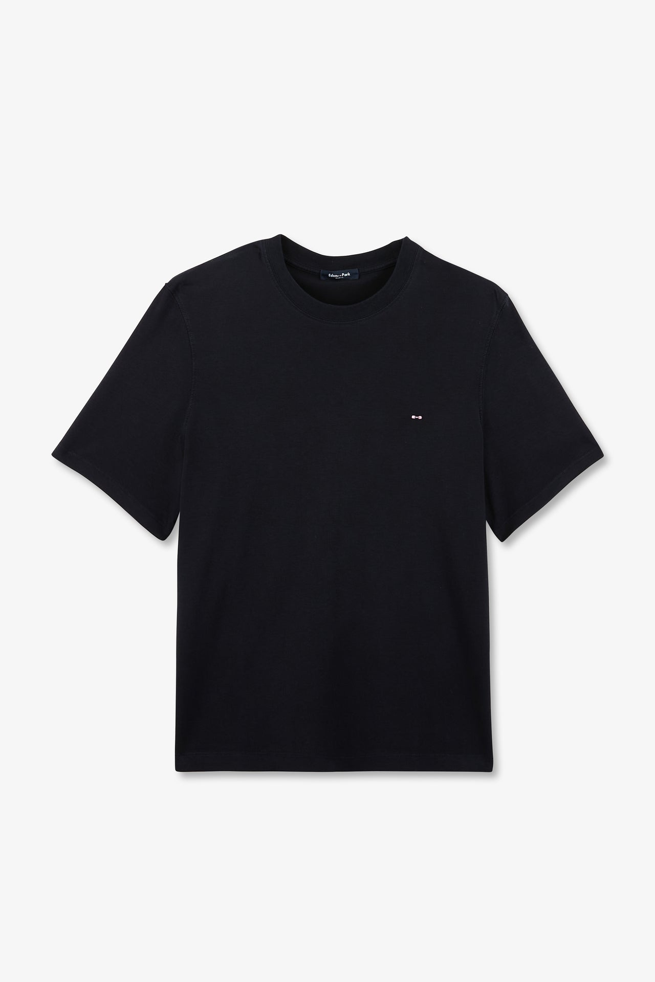 T-shirt bleu foncé uni à manches courtes