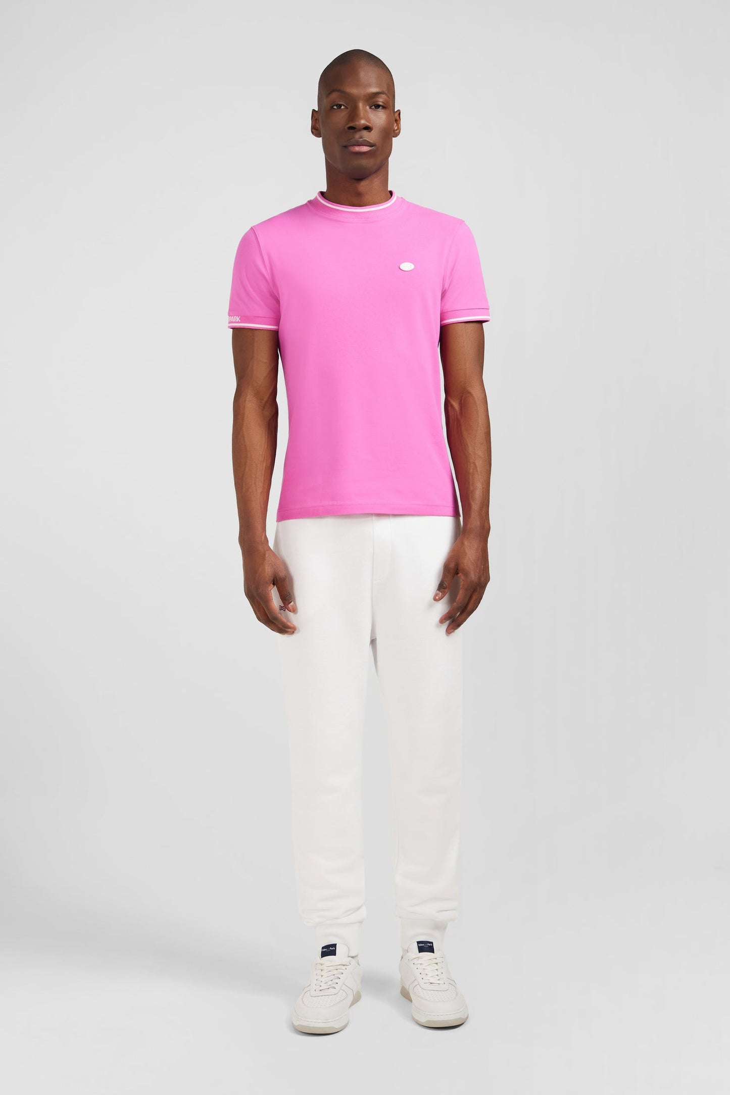 T-shirt rose à manches courtes - Image 1