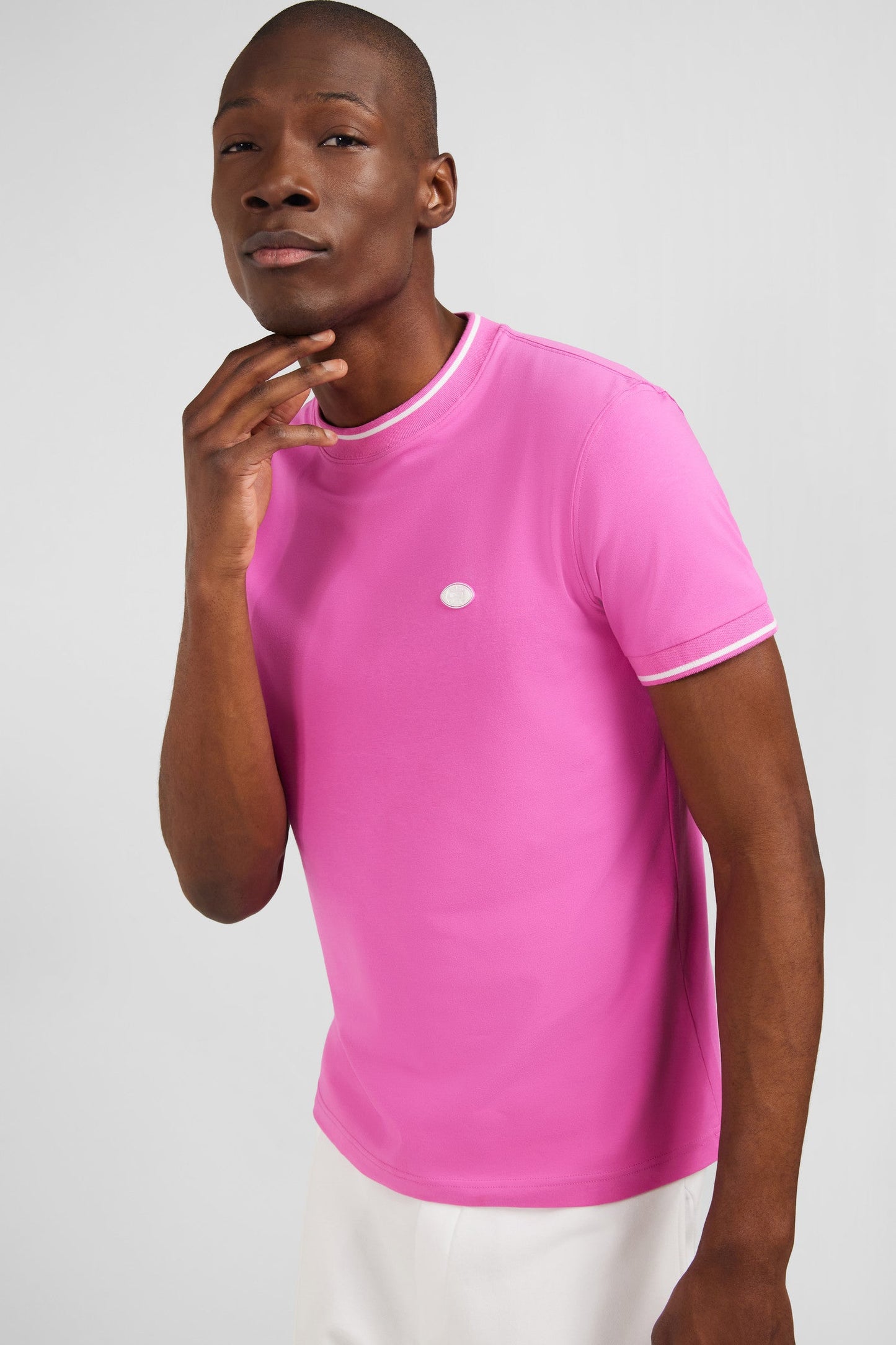 T-shirt rose à manches courtes - Image 3