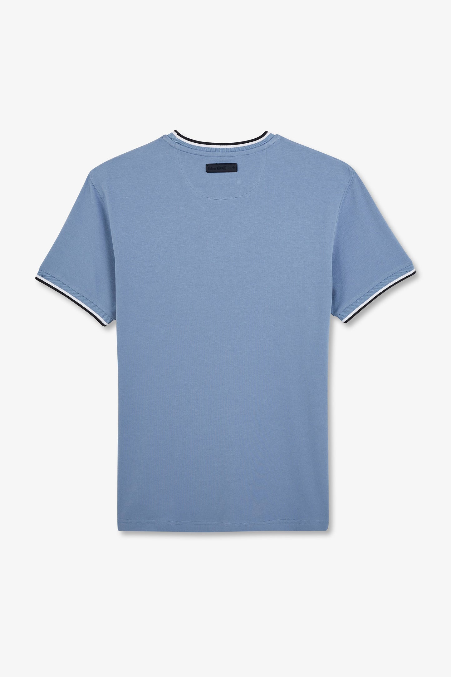 T-shirt bleu uni à manches courtes - Image 6