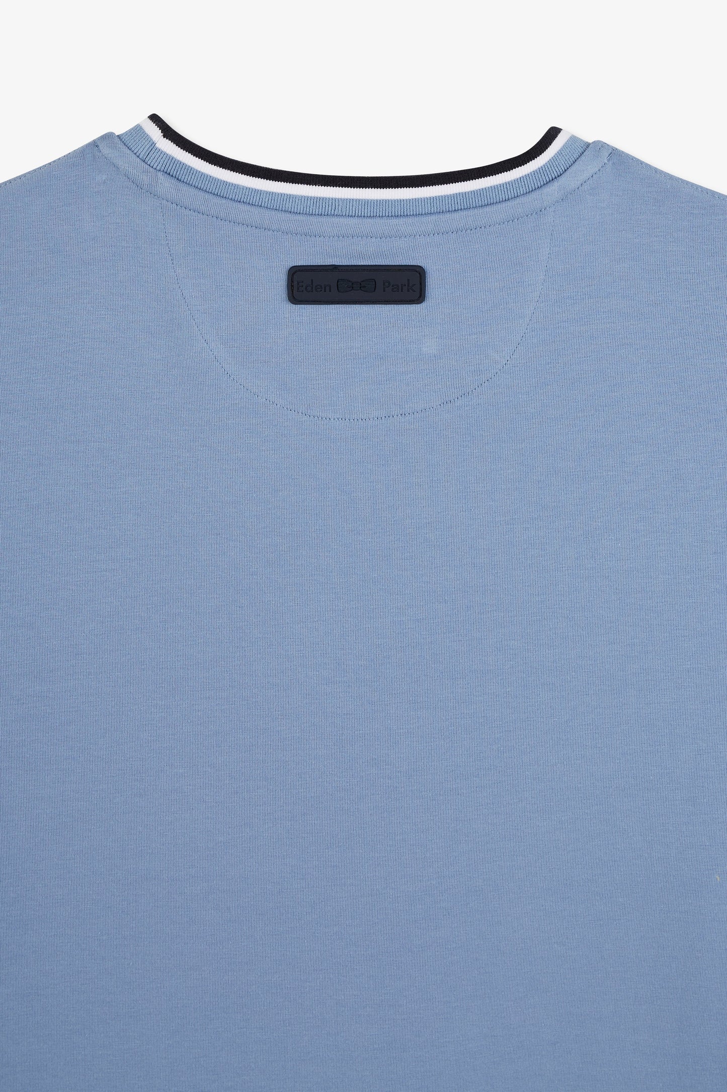 T-shirt bleu uni à manches courtes - Image 7