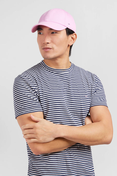 Navy blue short-sleeved striped T-shirt - Image 3