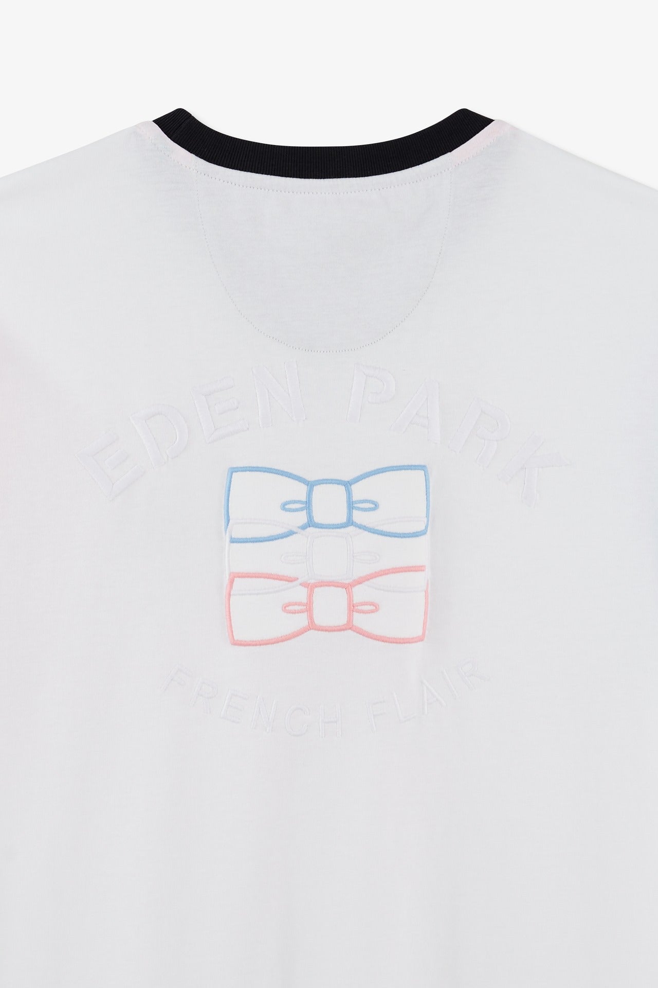 T-shirt manches courtes blanc en coton détails emblème - Image 9