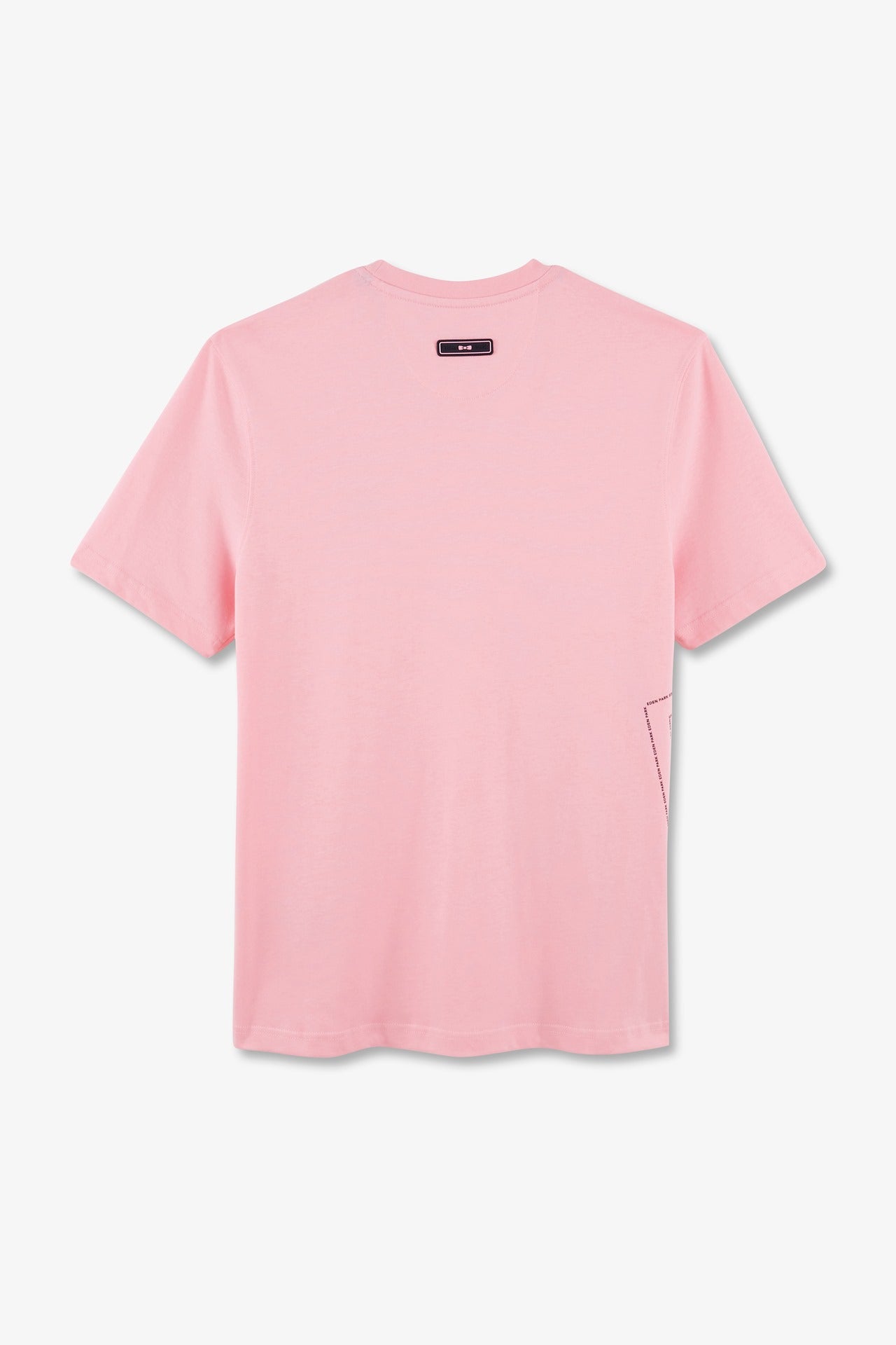 T-shirt manches courtes rose en coton sérigraphie Eden Park - Image 6