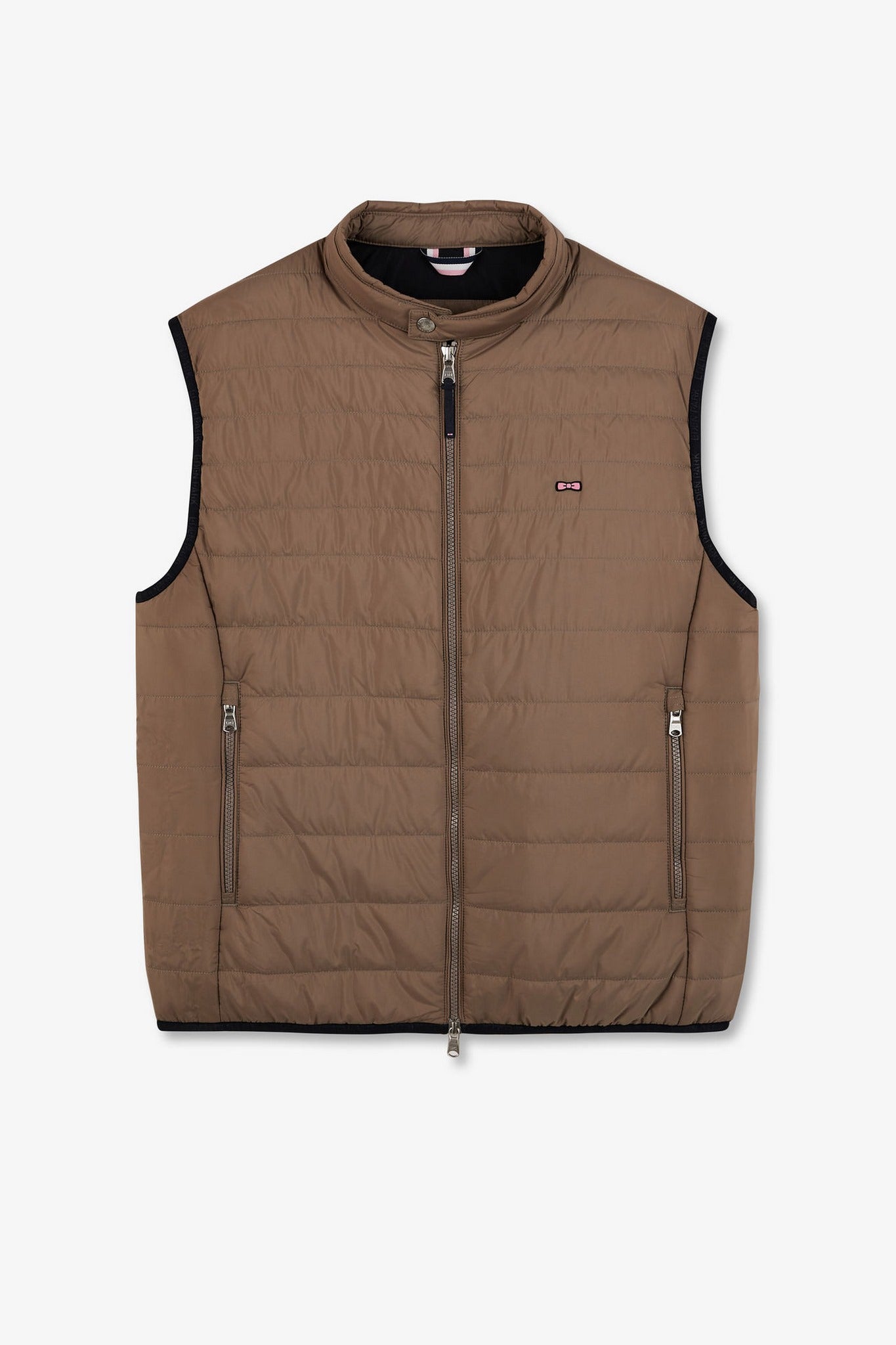 Doudoune beige sans manches