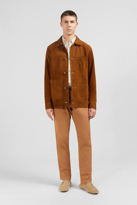 Brown suede overshirt - Image 1