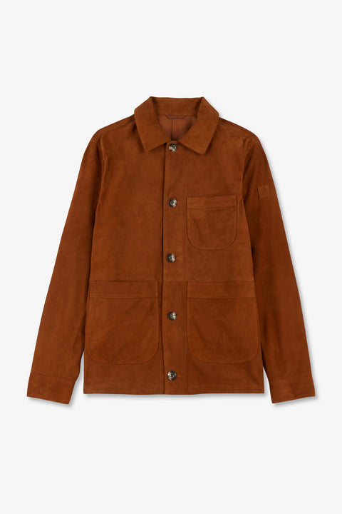 Brown suede overshirt - Image 2
