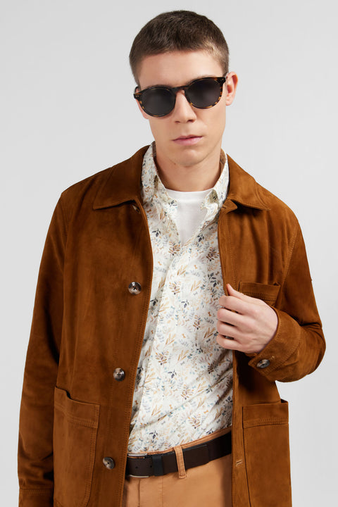 Brown suede overshirt - Image 3
