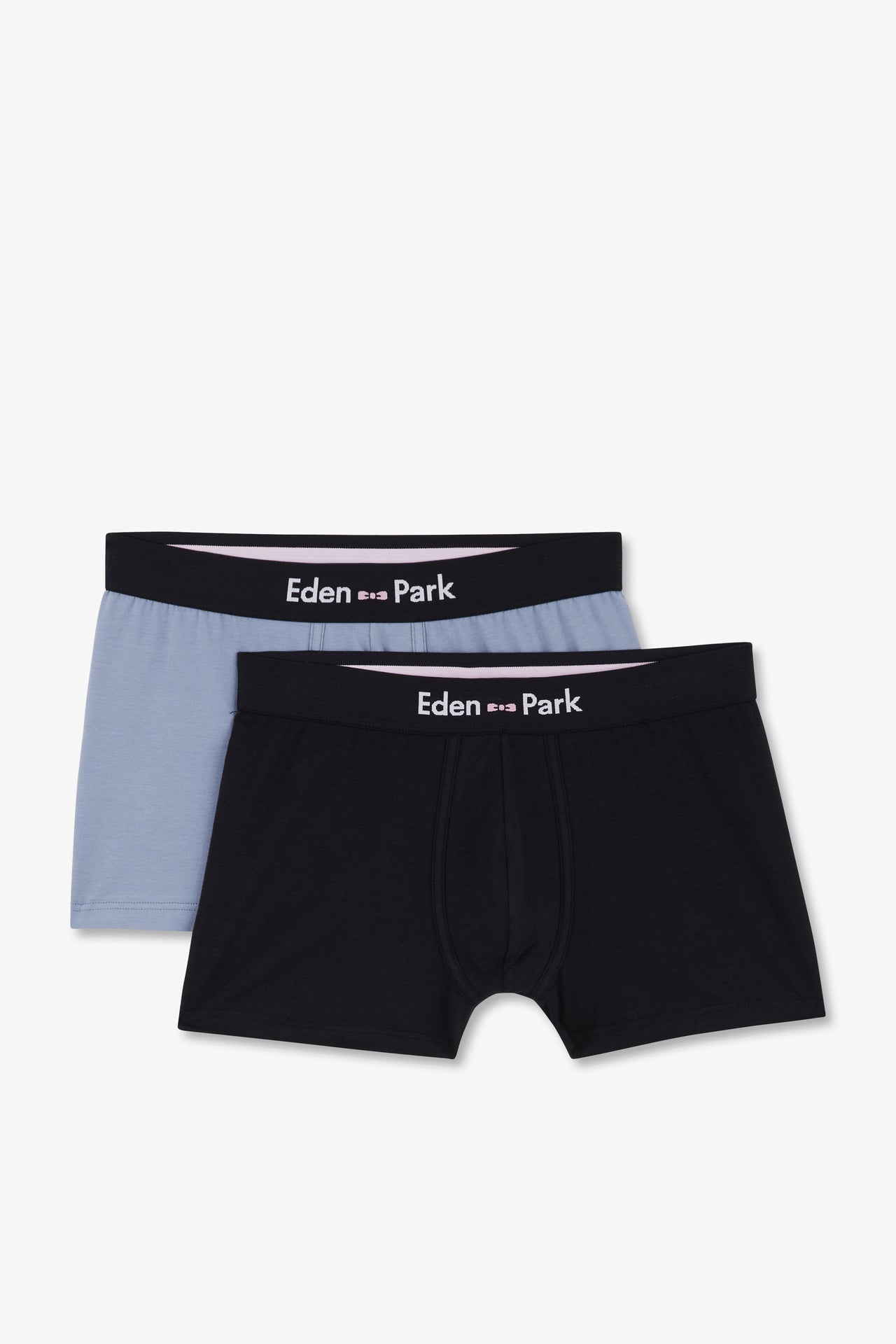 Pack de 2 boxers uni bleu clair et noir - Image 6