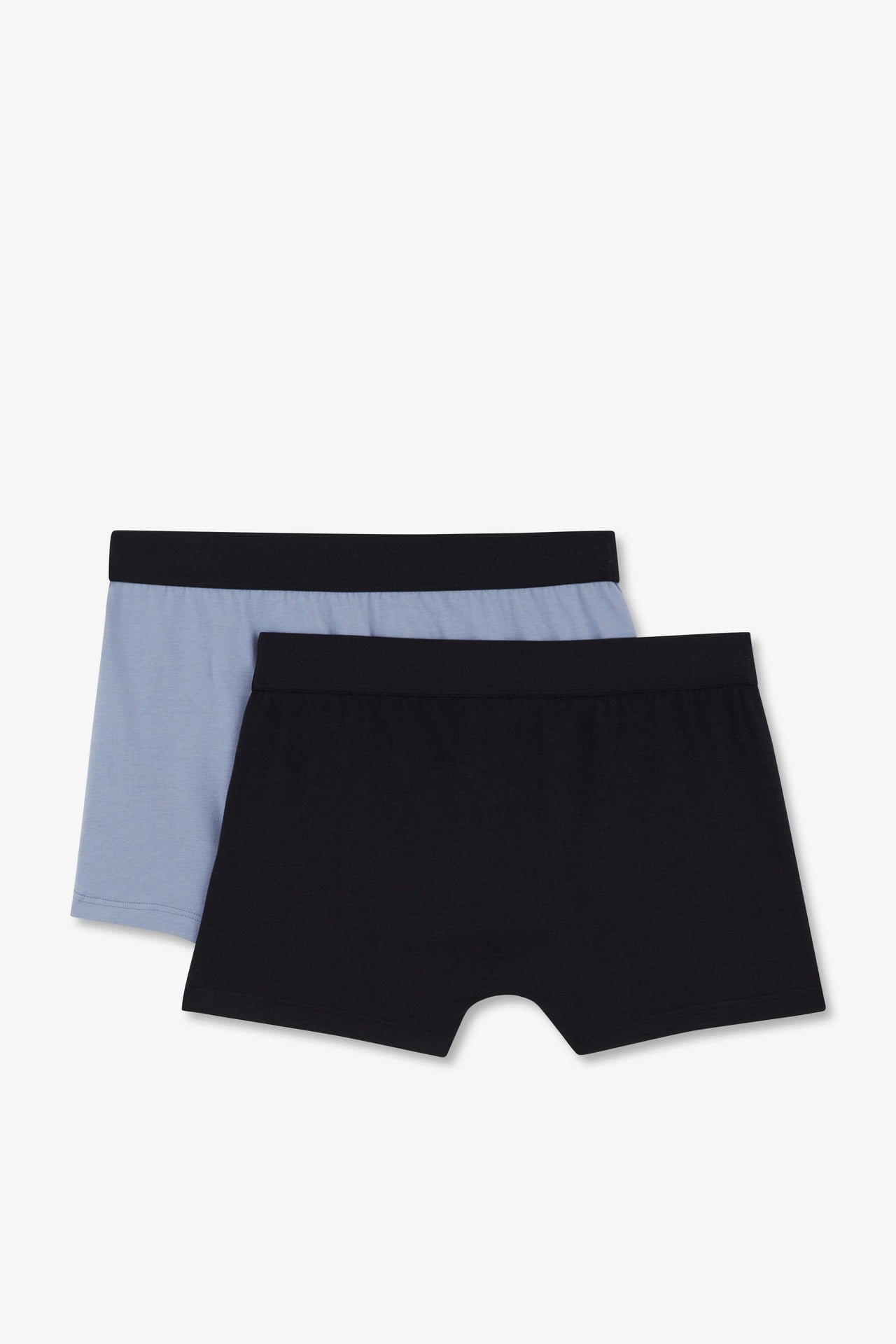 Pack de 2 boxers uni bleu clair et noir - Image 5