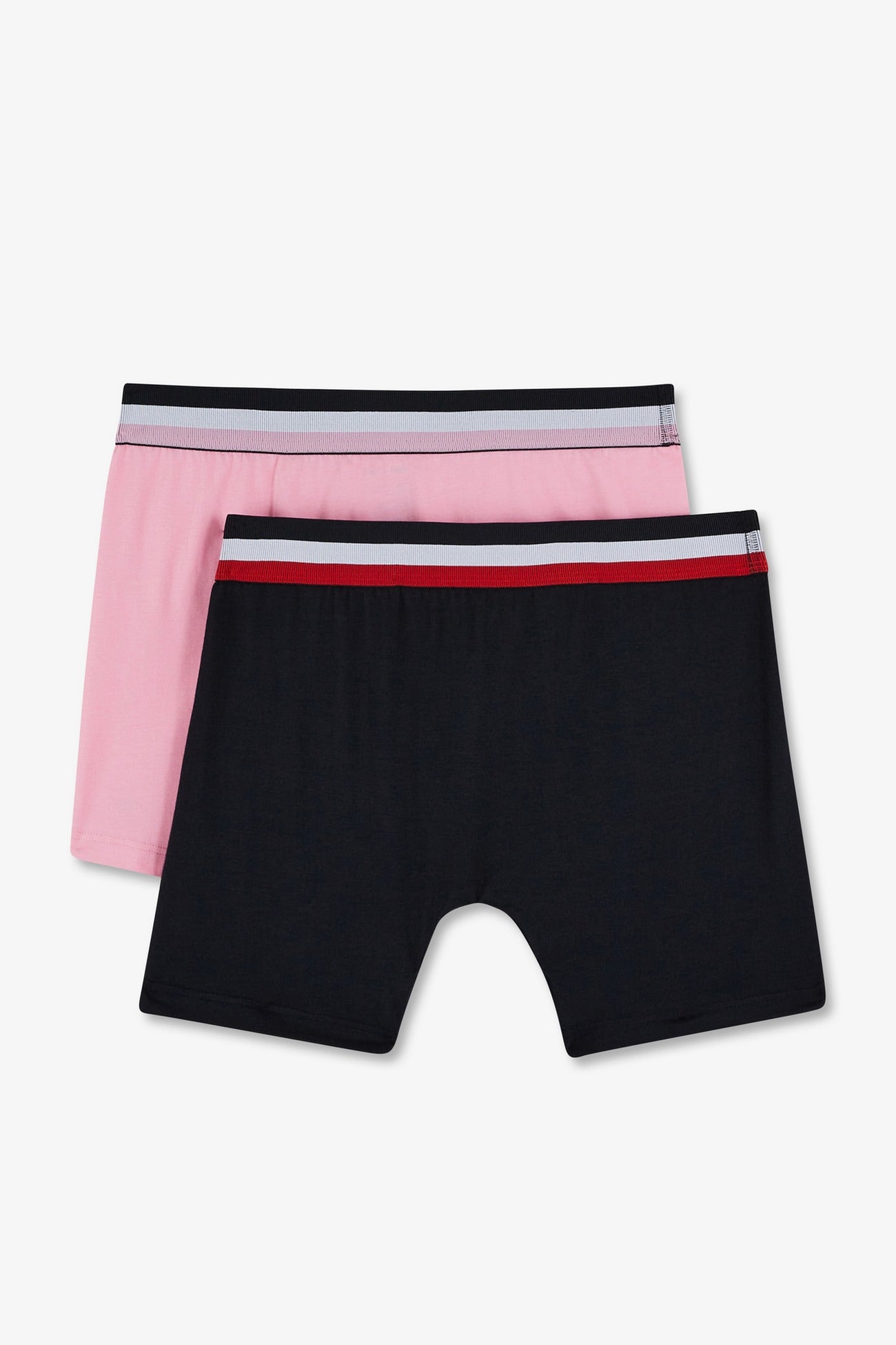 Pack de 2 boxers rose et bleu uni ceinture contrastante - Image 6
