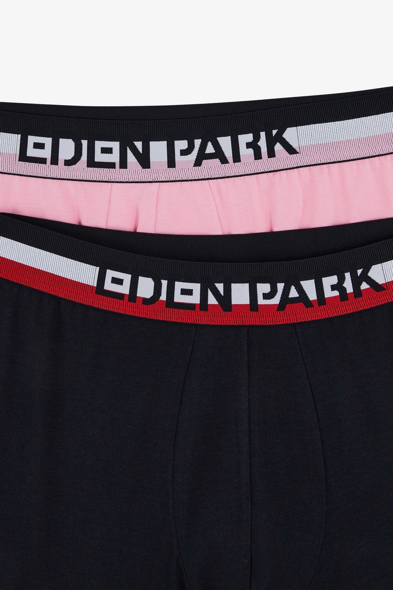 Pack de 2 boxers rose et bleu uni ceinture contrastante - Image 7