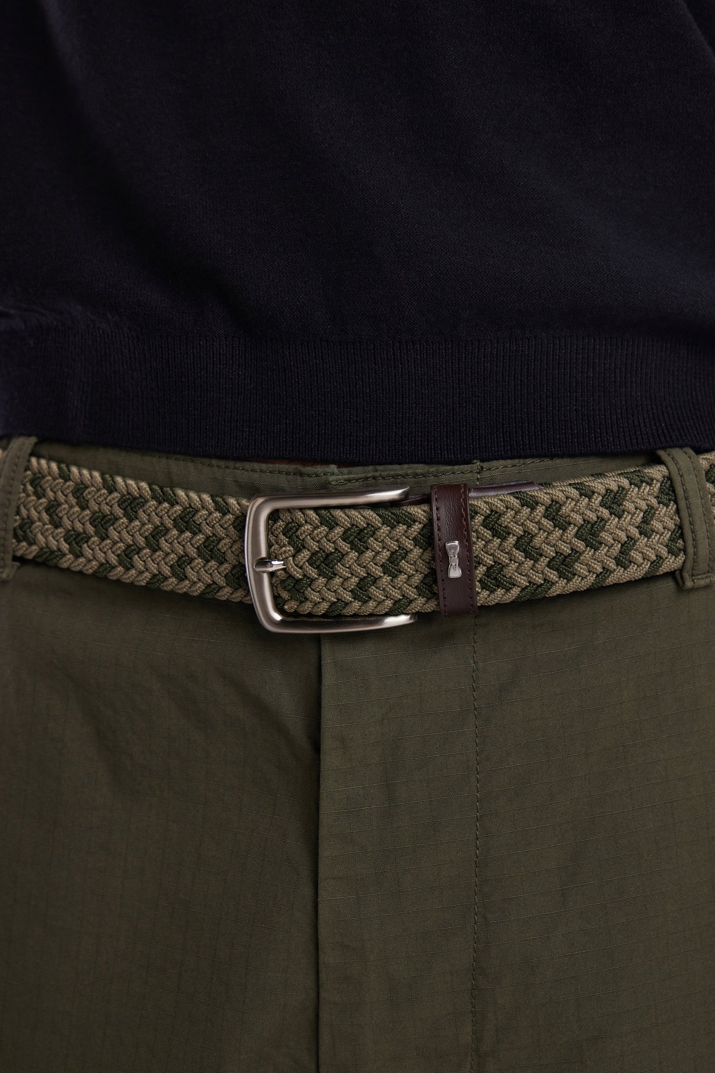 Khaki elastic rubber blet