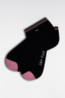 Chaussettes basses en coton stretch mélangé marine