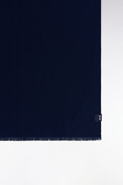 Écharpe fluide unie bleu marine - Image 3