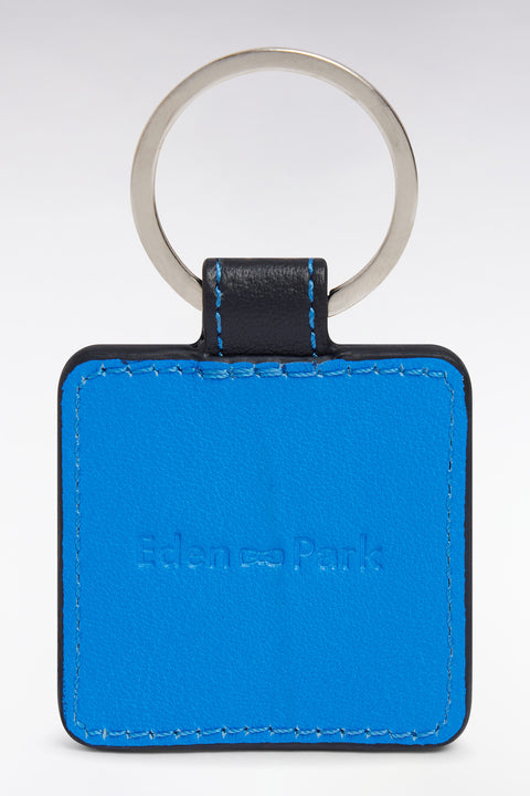 Porte-clefs en cuir bleu - Image 2