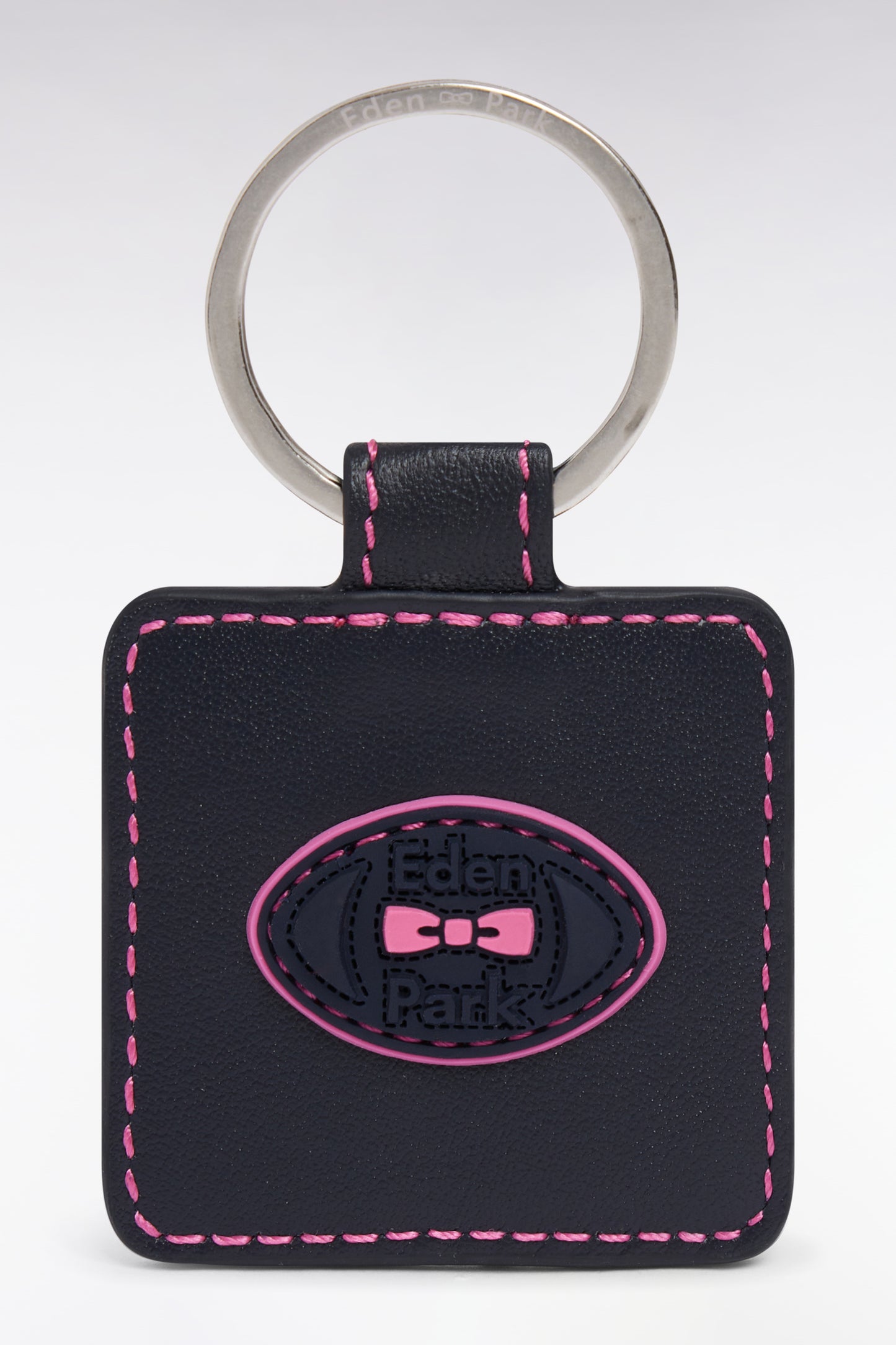Pink leather keychain