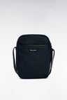 Sac besace toile et cuir marine