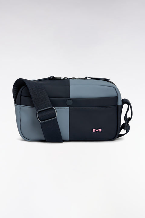Camera bag in navy and grey cut and sew rubber - Image 1