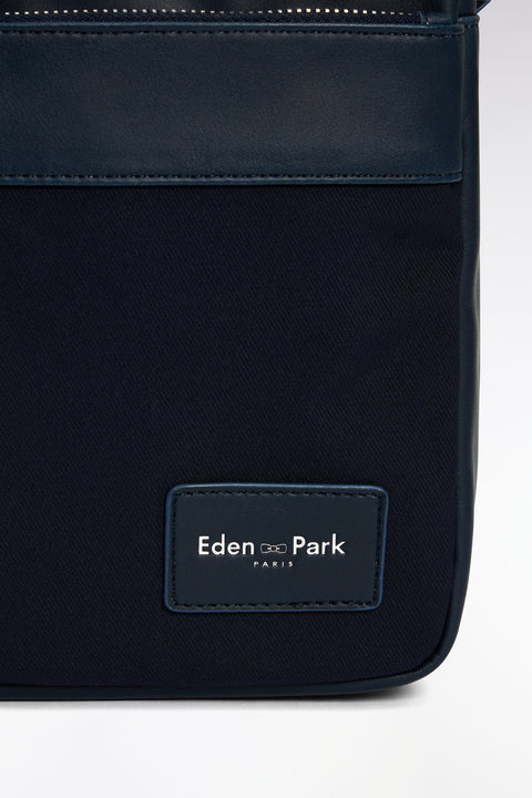 Navy blue canvas messenger bag - Image 3