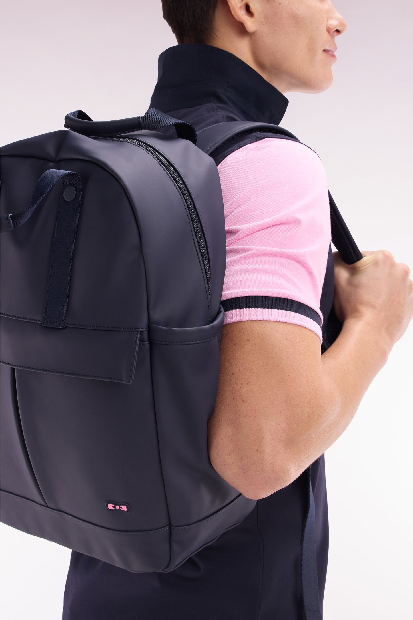 Navy rubber backpack