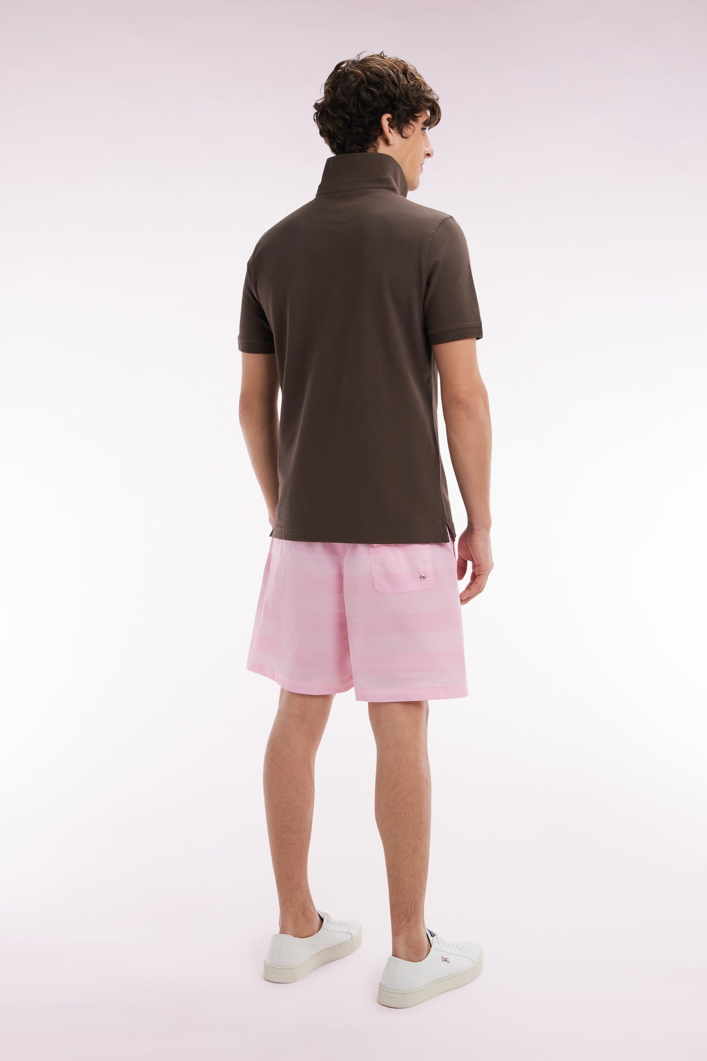 Maillot de bain cerclé rose