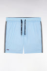 Sky blue swimsuit with tricolor details