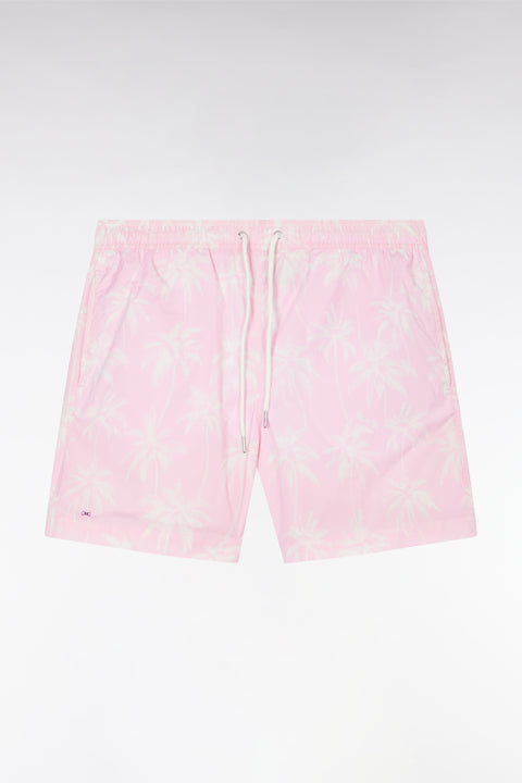Pink swimsuit with palm tree print - Image 2