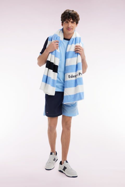 Two-tone swimsuit in sky blue and navy - Image 3