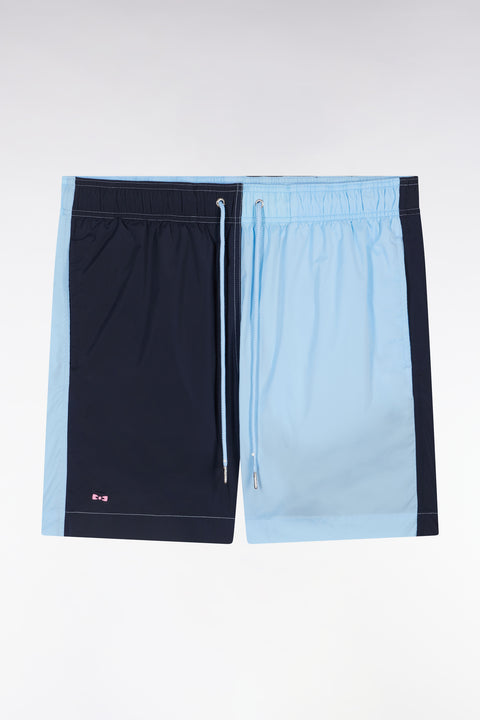 Two-tone swimsuit in sky blue and navy - Image 2