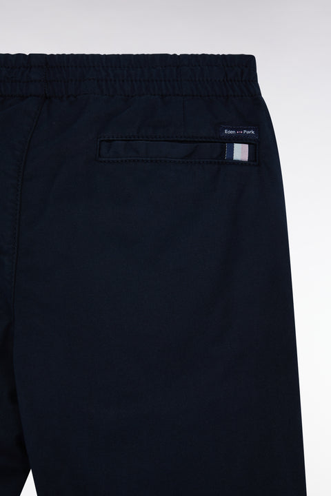 Pantalon chino sans plis en coton stretch marine coupe droite - Image 2