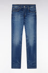 Straight-cut dark stretch denim 5-pocket jeans