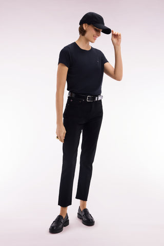 Slim-fit black stretch denim 5-pocket jeans