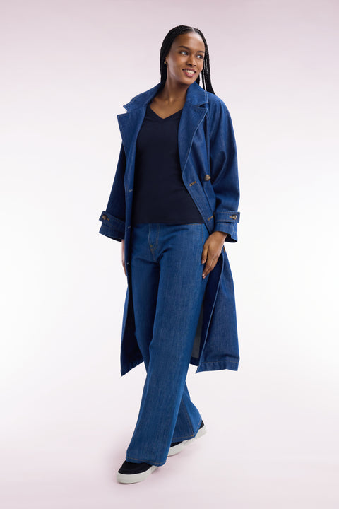 Flare raw denim 5-pocket jeans - Image 1