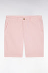 Bermuda à taille élastiquée en lyocell et coton stretch rose