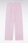 Pantalon en coton stretch rose coupe décontractée