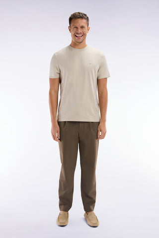 Pantalon à taille élastique marron