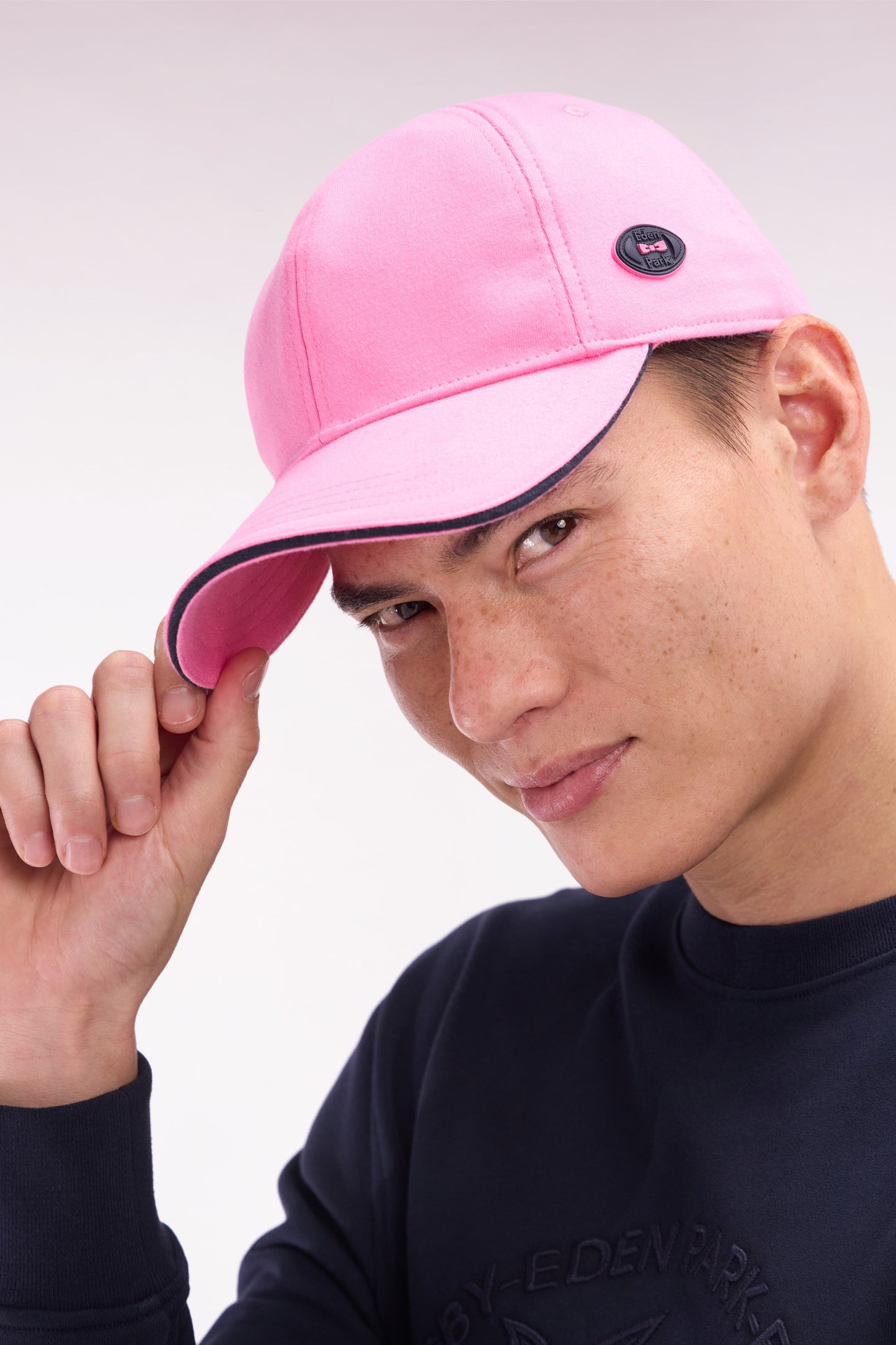 Pink cotton jersey cap