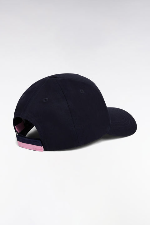 Casquette en coton marine broderie Eden Park rose - Image 2