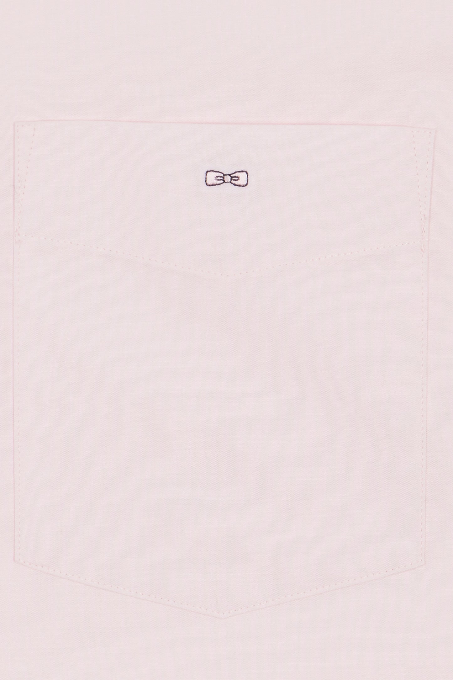 Chemise en coton rose coudières marine coupe droite