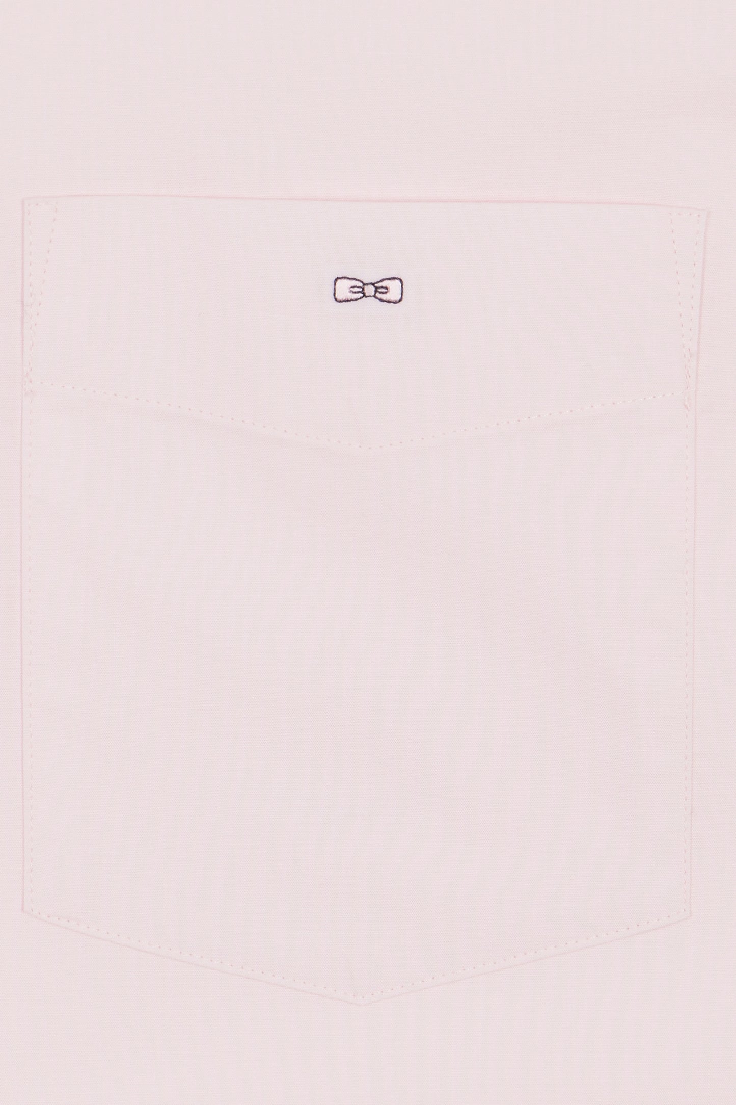 Chemise en coton rose coudières marine coupe droite